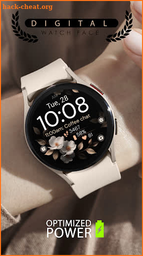 Bronze Flowers watch face screenshot