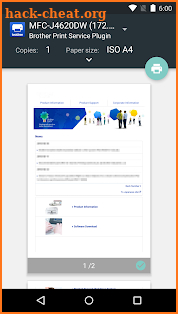 Brother Print Service Plugin screenshot