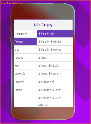 browser app for craigslist (classifieds,community) screenshot