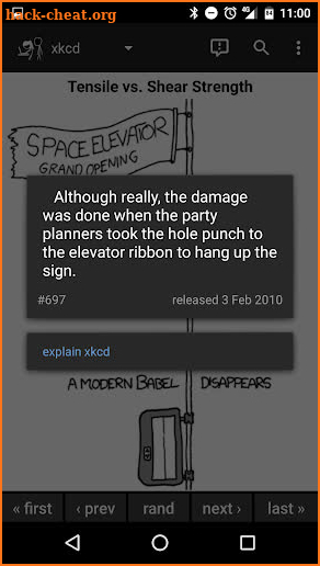 Browser for xkcd screenshot