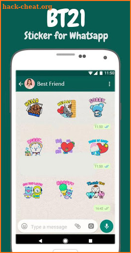 BT21 Sticker for WastickerApps screenshot