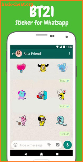 BT21 Sticker for WastickerApps screenshot