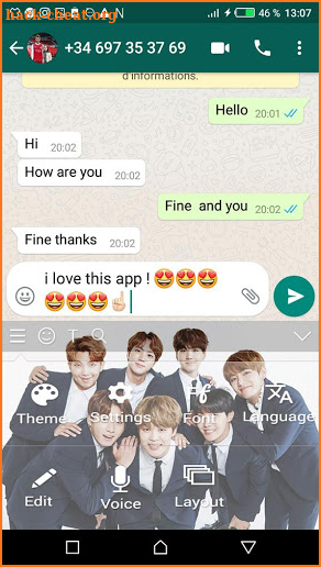 BTS'' Army Keyboard theme   btskpop 2018 screenshot