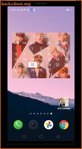 BTS Calendar Widget screenshot