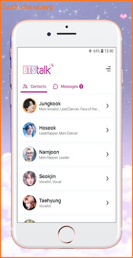 BTS Chat! Messenger (simulator) screenshot