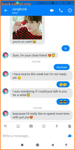 BTS Messenger - Blackpink Chat Simulator, BTS Chat screenshot