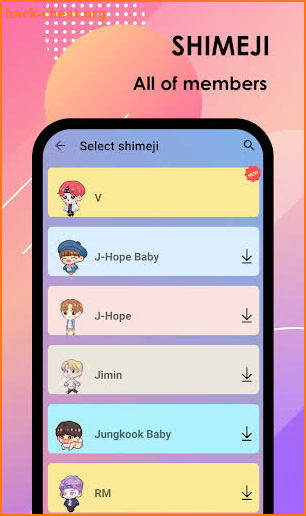 BTS Shimeji - Funny BTS stickers moving on screen screenshot