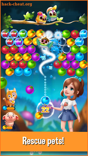 Bubble Fruit: Pet Bubble Shooter Games screenshot