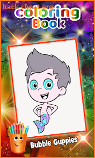 Bubble Guppies Coloring book Drawing Game screenshot