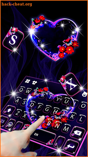 Bubble Heart Keyboard Background screenshot