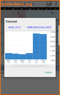 Budget Calendar screenshot