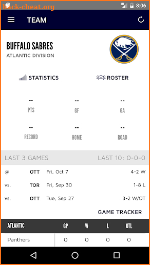 Buffalo Sabres screenshot