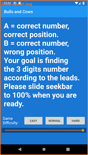 Bulls and Cows FREE (3~5 Digits, your choice) screenshot