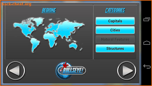 Bullseye! Geography Challenge screenshot