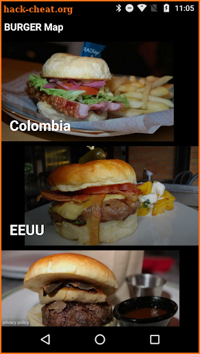 Burger Map Colombia screenshot