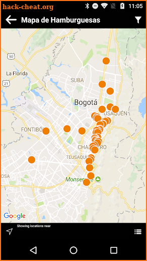 Burger Map Colombia screenshot