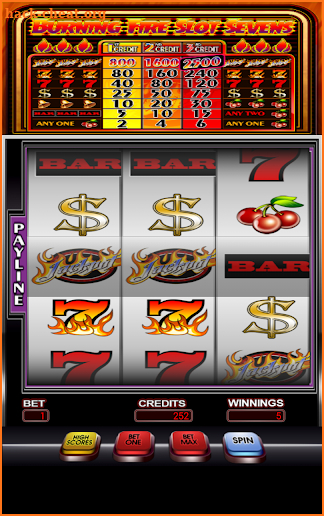 Burning Fire Slot Sevens screenshot