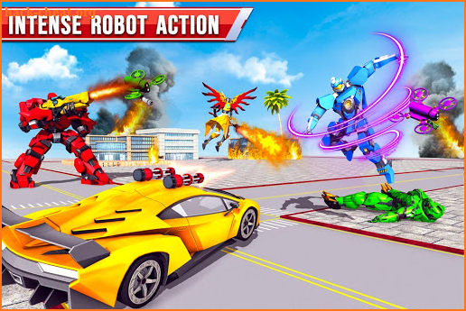 Bus Robot Car 3d - Hammer Robot Transforming Game screenshot