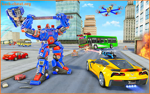 Bus Robot Car Game: Drone Robot Transforming Game screenshot