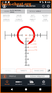 Bushnell Ballistics screenshot