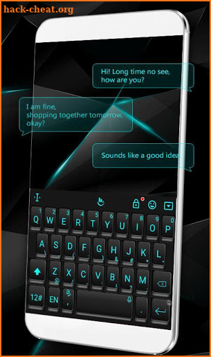 Business Black Blue Keyboard Theme screenshot