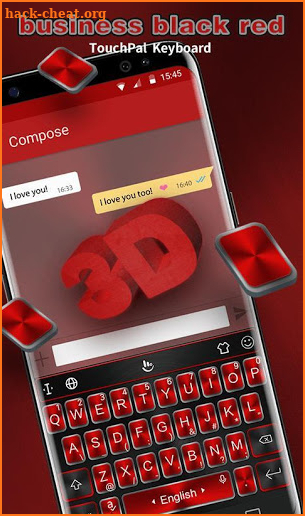 Business Black Red Keyboard Theme screenshot