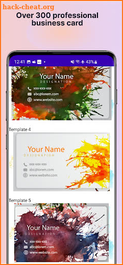 Business Card screenshot