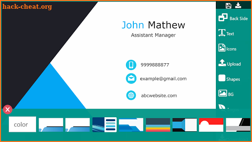 Business Card Maker & Designer Visiting Card Maker screenshot