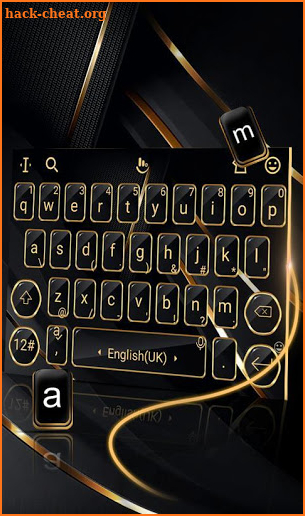 Business Gold Black Keyboard Theme screenshot