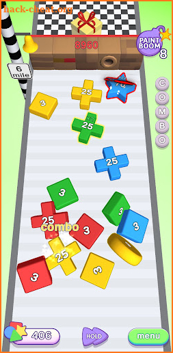 Bustle Shape: 3D merge game 2048 screenshot