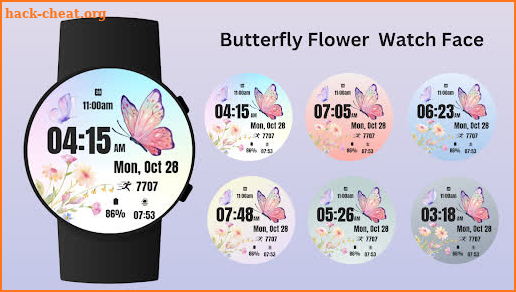 Butterfly Flower  Watch Face screenshot