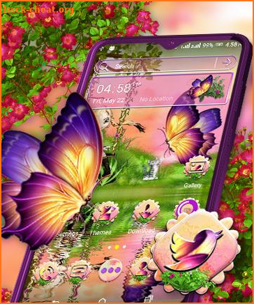 Butterfly Girl Nature Launcher Theme screenshot