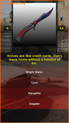 Butterfly Knife Balisong Quiz screenshot