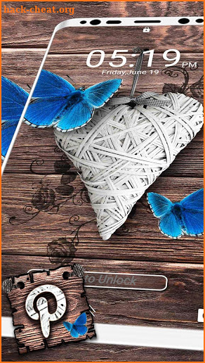 Butterfly Wooden Launcher Theme screenshot