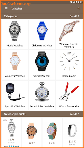 Buy watches - Online shopping price comparison app screenshot