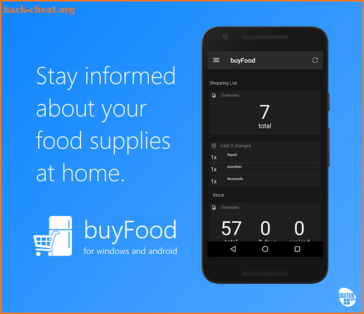 buyFood - shopping and inventories screenshot