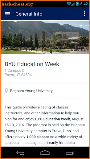 BYU Continuing Education screenshot