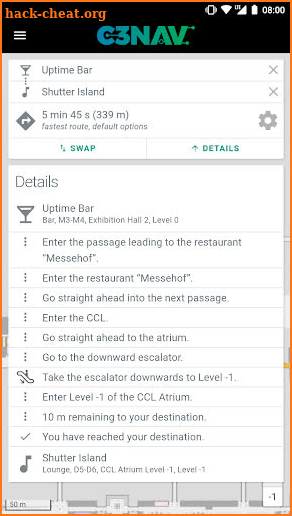 c3nav – 35c3 indoor navigation screenshot