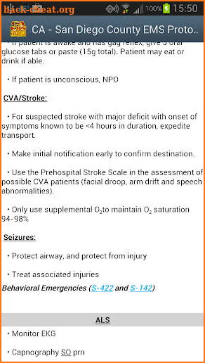 CA-San Diego Co EMS Protocols screenshot