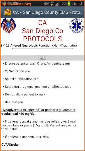 CA-San Diego Co EMS Protocols screenshot