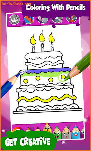 Cake Coloring Pages Game For Kids screenshot