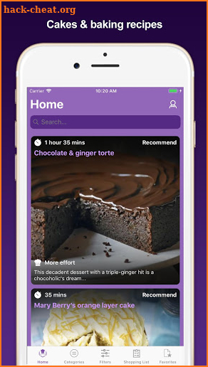 Cakes & baking recipes screenshot