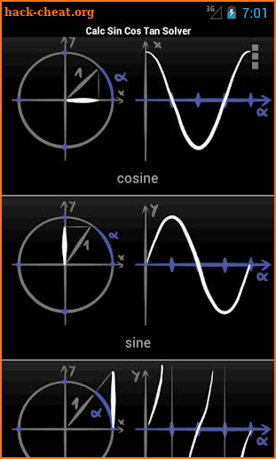 Calc Sin Cos Tan Solver Pro screenshot