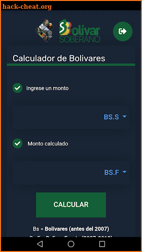 Calculador Bolívar Soberano screenshot