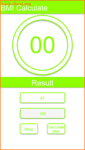 Calculate BMI screenshot