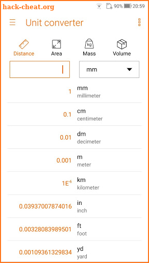 Calculator - unit converter screenshot