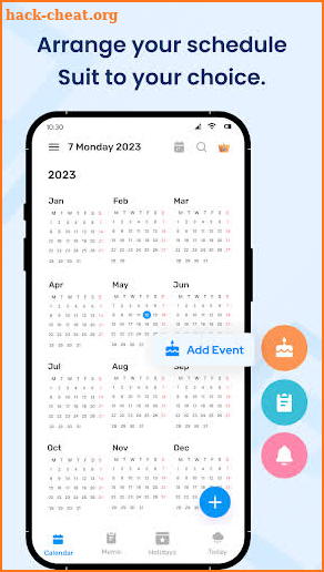 Calendar screenshot