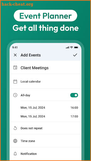 Calendar screenshot