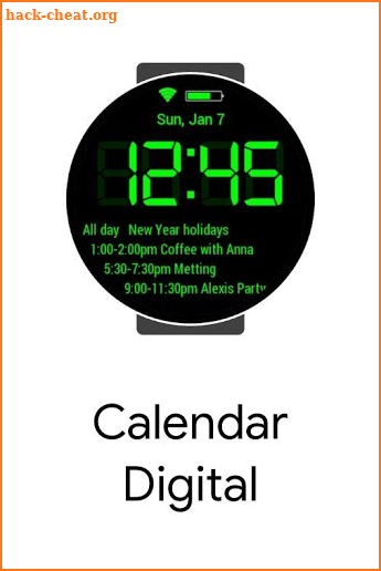 Calendar Analog for Samsung Watch screenshot