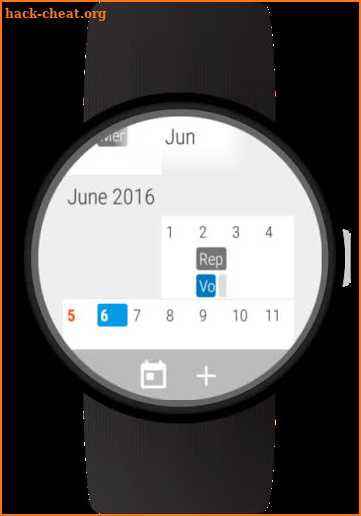 Calendar for Wear OS (Android Wear) screenshot